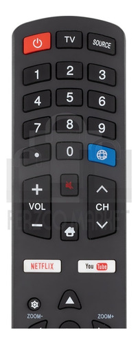 Control Compatible Hitachi Youtube Netflix 06531w52-ty01x