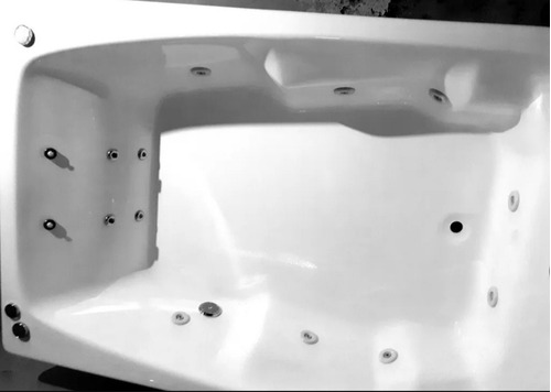 Imagen 5 de 10 de Bañera Hidromasaje Duo 160x120 Con 14 Jets Acrilico Premium