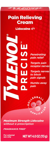 Tylenol Crema Roll On Lidocaina Muscular Artritis 113g Neutra