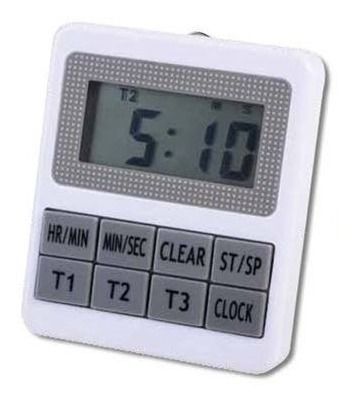 Timer Y Reloj Digital Sonoro 3 Tiempos Luft Ti247