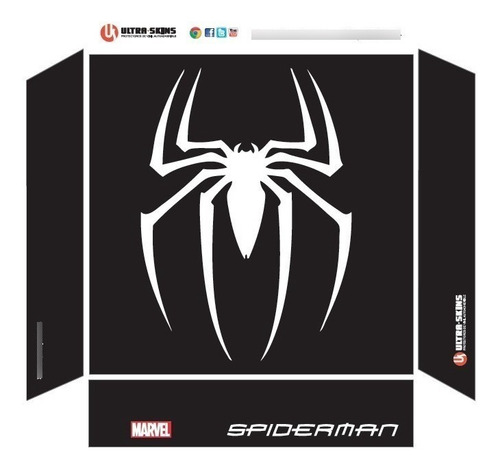 Imagen 5 de 7 de Ultraskins Ps4 - Combo Spiderman Negro Araña