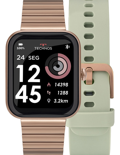 Smartwatch Technos Connect Max Rose E Verde Tmaxaj 7t