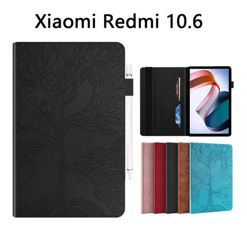 Funda De Piel Life Tree Para Xiaomi Redmi Pad 10.61