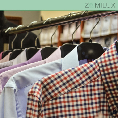 40 Ganchos de madera antideslizante para ropa Zomilux Color Caoba