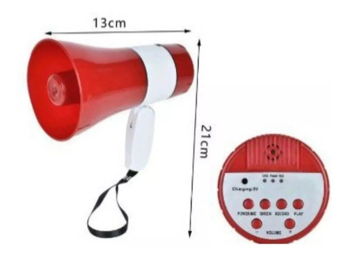 Megáfono 20w Dinámico De Mano Recargable