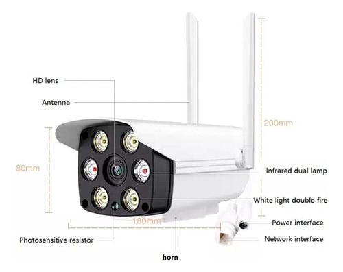Cámara Seguridad Ip Wifi Full Hd 1080p Tipo Bala