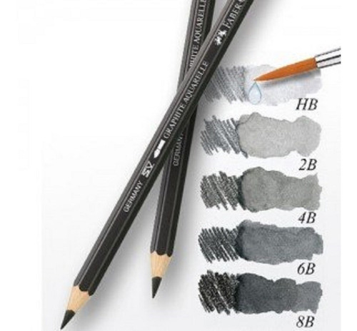 Lapices Grafito Acuarelables Faber Castell Lata