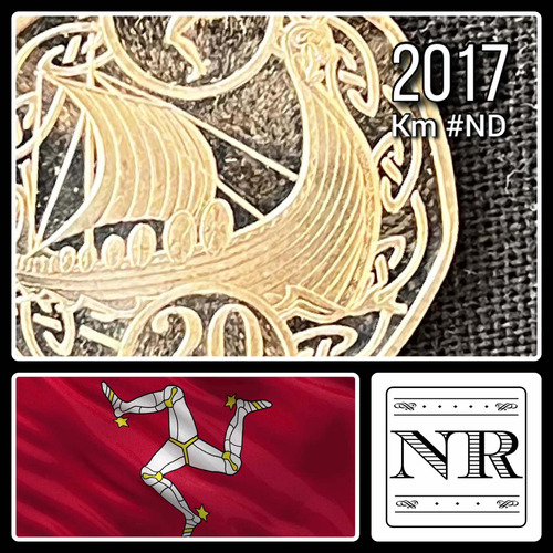 Isla De Man - 20 Pence - Año 2017 - Km #nd - Barco Vikingo