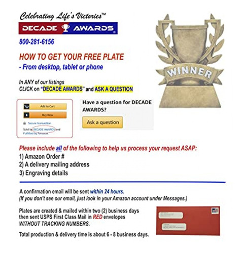 Imagen 3 de 6 de Trofeo Decade Awards Star Trophy - Gold Star Award - Reconoc