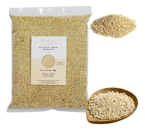 Quinoa Grão Branco Proteínas Natural Equilibrium Decor 1kg