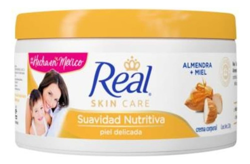  Crema Corporal Real Skin Care Piel Delicada 220 Gr Fragancia Almendra y Miel Tipo de envase Frasco