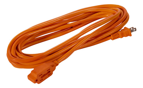 Multicontacto de 3 tomas Iusa 619353color naranja largo del cable de 15m 127V