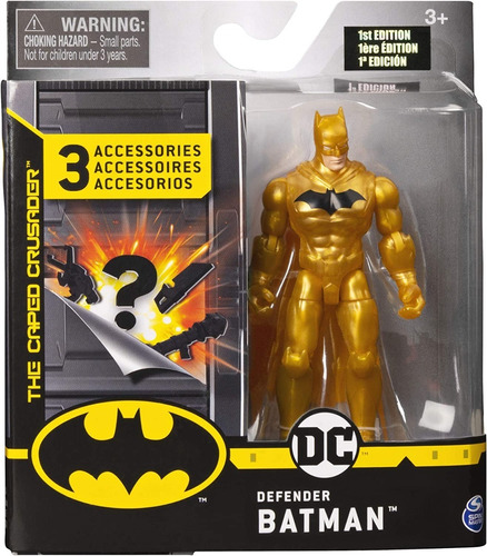 Spinmaster Batman Figura De Acción Traje Dorado, 10cm