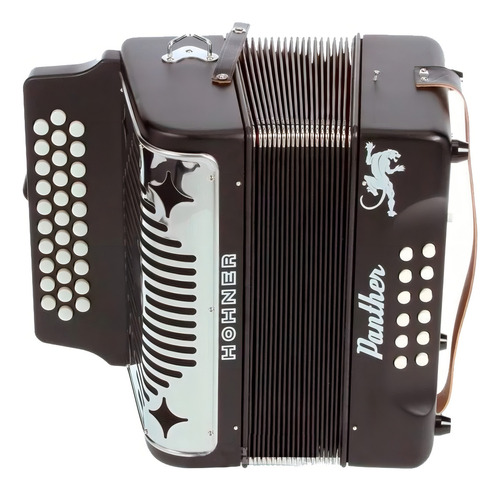 Acordeon Hohner De Botones Panther Ii Fa-si-mib Negro A4840s
