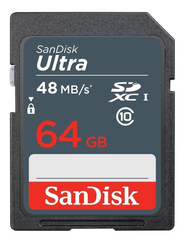 Imagem 1 de 1 de Cartão de memória SanDisk SDSDUNB-064G-GN3IN  Ultra 64GB