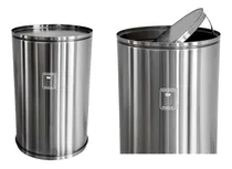 Comprar Kit 2 Botes De Basura Balancín Acero Inox 30x49 Cm\u002F 22 Lts Color Gris