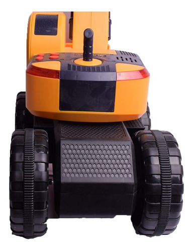 Grúa Excavadora A Friccion Con Sonido Color Amarillo con Negro