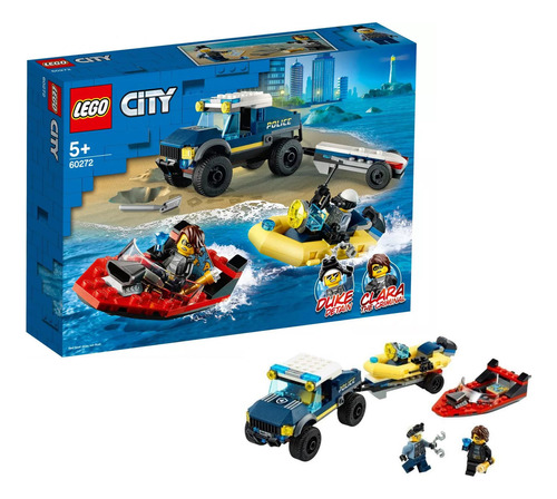 Brinquedo De Montar City Transporte Barco Polícia Elite Lego Quantidade de peças 166