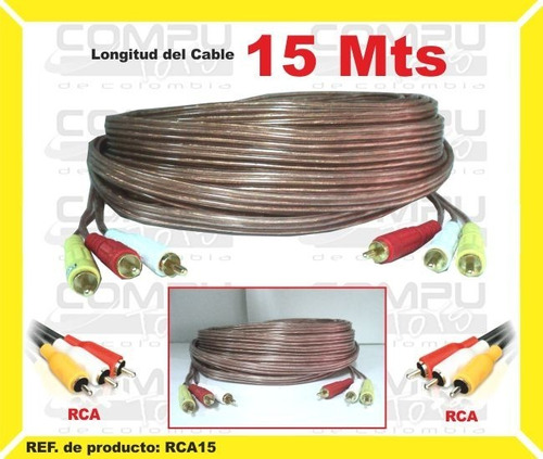 Cable Desoxigenado 3x3 Rca 15 M Ref: Rca15 Computoys