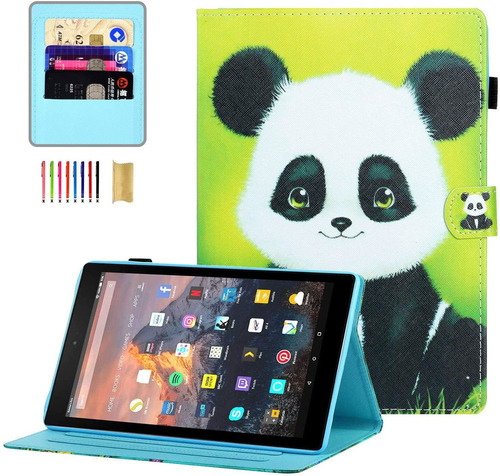 Funda De Tablet Fire Hd 10 2019 Apoll Diseno De Panda 