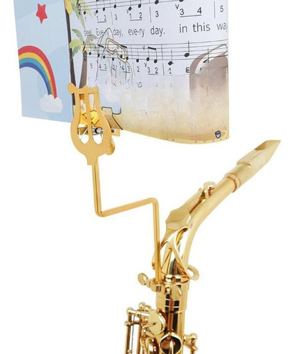 Suporte De Partitura Para Saxofone, Braçadeira De Alta Ouro