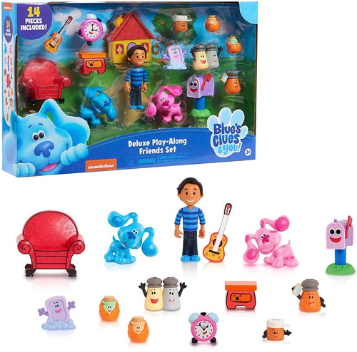 Set 14 Figuras Pistas De Blue Y Tu Blue's Clues Original