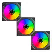 Comprar Kit X3 Ventiladores Argb Teucer Prism 120mm Simil Lian Li Bk