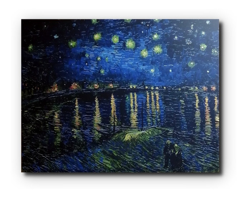 Cuadro Canvas Impreso Noche Sobre El Rodano - Van Gogh 92x72