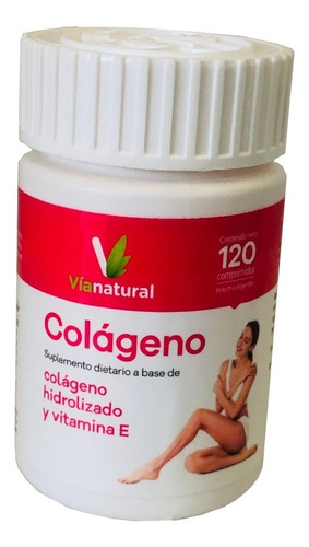 Imagen 1 de 3 de Antiage Colágena + Ácido Hialurónico- Via Natural 120 Comp