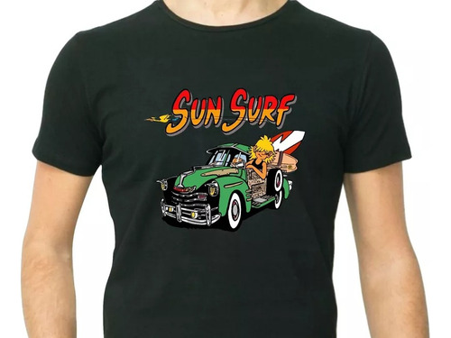 Remera Estampada- Algodon 24/1 - Sun Surf Camioneta