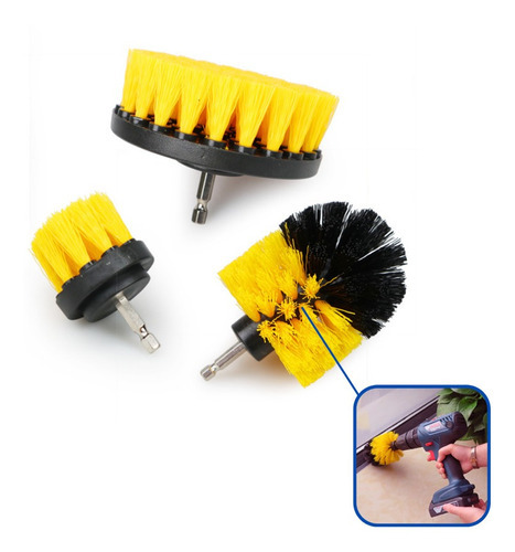 Juego de cepillos rotativos Titanium 6065 de 5 piezas, color amarillo