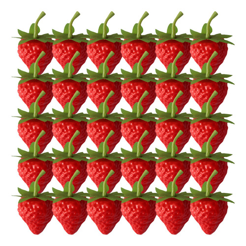 Nuevo Fresas Realistas Simuladas Con Fresa, 40 Unidades