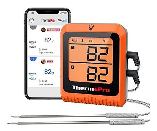 Thermopro Termmetro Inalmbrico Para Carne De 500 Pies, Ter