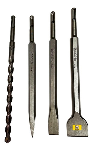 Imagen 4 de 8 de Mechas Cinceles Makita Rotomartillo Sds Plus 17 Acc D-19180