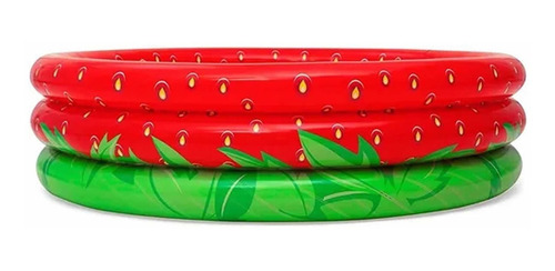 Pileta Inflable Bestway 3 Aros Frutilla 160 X 38 Cm 51145 Color Roja Y Verde