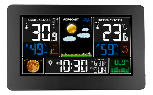 Estación De Clima Con Reloj Digital 3 En 1 Montaje En Pared