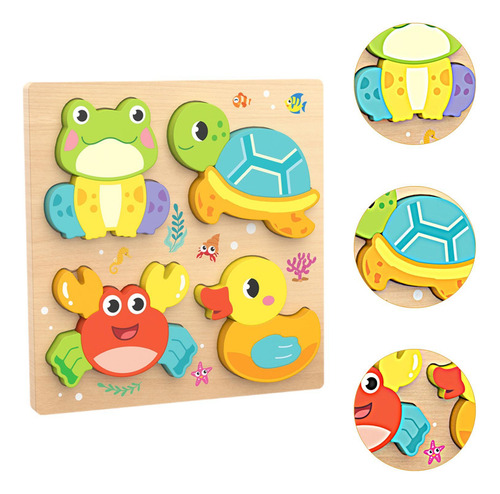 Puzzles Block De Madera Puzzle Toy Para Animal Marítimo