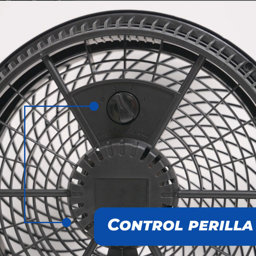 Ventilador Narvik Na2020 De 20 Pulgadas (50.8 Cm) Piso Y Pared, 3 Velocidades, Inclinación Vertical Manual, Negro Mate