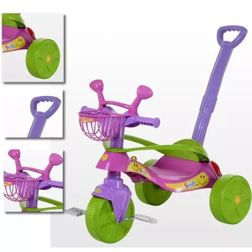 Motoca Infantil Smile Rosa Biemme