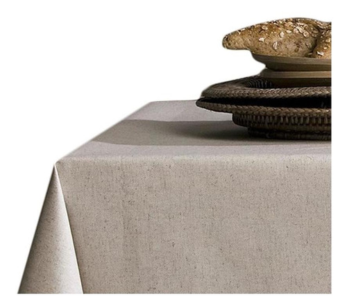 Mantel Rectangular 1.50 X 3.00 Mts Antimanchas Lino Natural