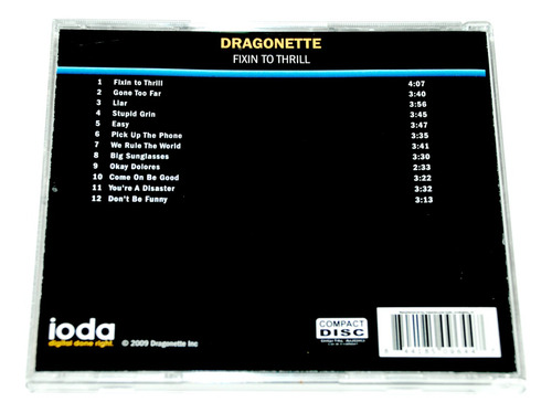 Dragonette - Fixin To Thrill Cd Import New Wave Synth-pop A1 (Usado)