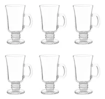 Comprar Juego De 6 Tazas Capuchino De Vidrio Tarro Para Café 250 Ml