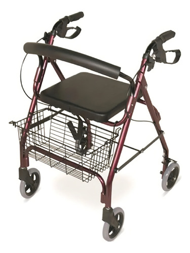 Andadera Con Ruedas Y Canasta De Aluminio Adulto Rollator