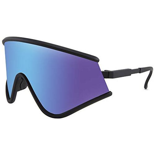 Feisedy Escudo Wraparound Deportes Gafas De Sol Para Hombre