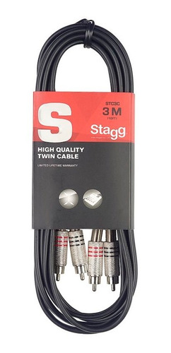 Cable Stagg Stc3c 2 Rca Macho - 2 Rca Macho 3 Metros