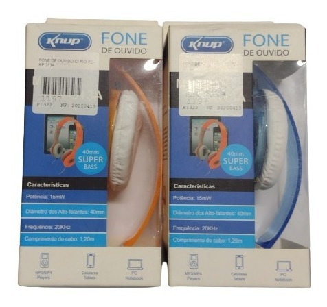 Fone De Ouvido - Cabo Flat P2 Dobrável Knup - Kp-313