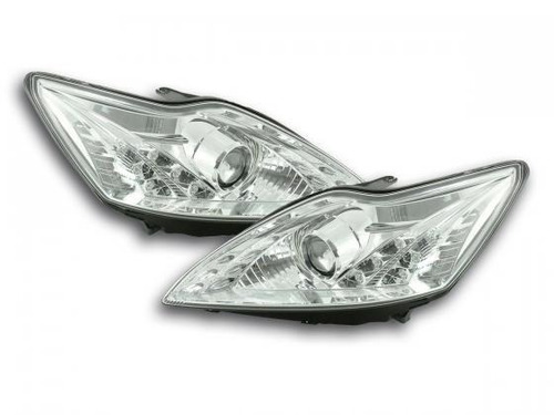 Faros Focus 08-10 C/lupa Y Leds Precio X Par