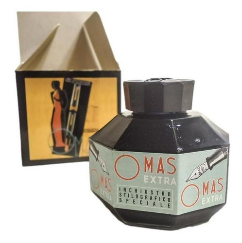 Tinta Para Caneta Tinteiro Omas 130ml Preto - New Old Stock