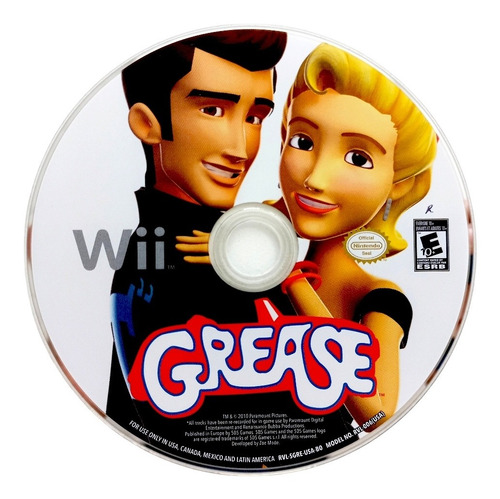 Grease The Official Video Game Nintendo Wii En Español (Reacondicionado)