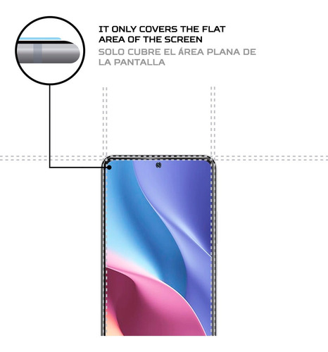 Imagen 4 de 6 de Protector De Pantalla Antishock Xiaomi Redmi K40